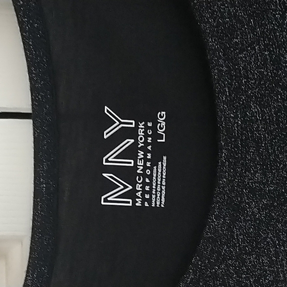 Marc New York Black and Silver Sparkly Top LG - Picture 3 of 10